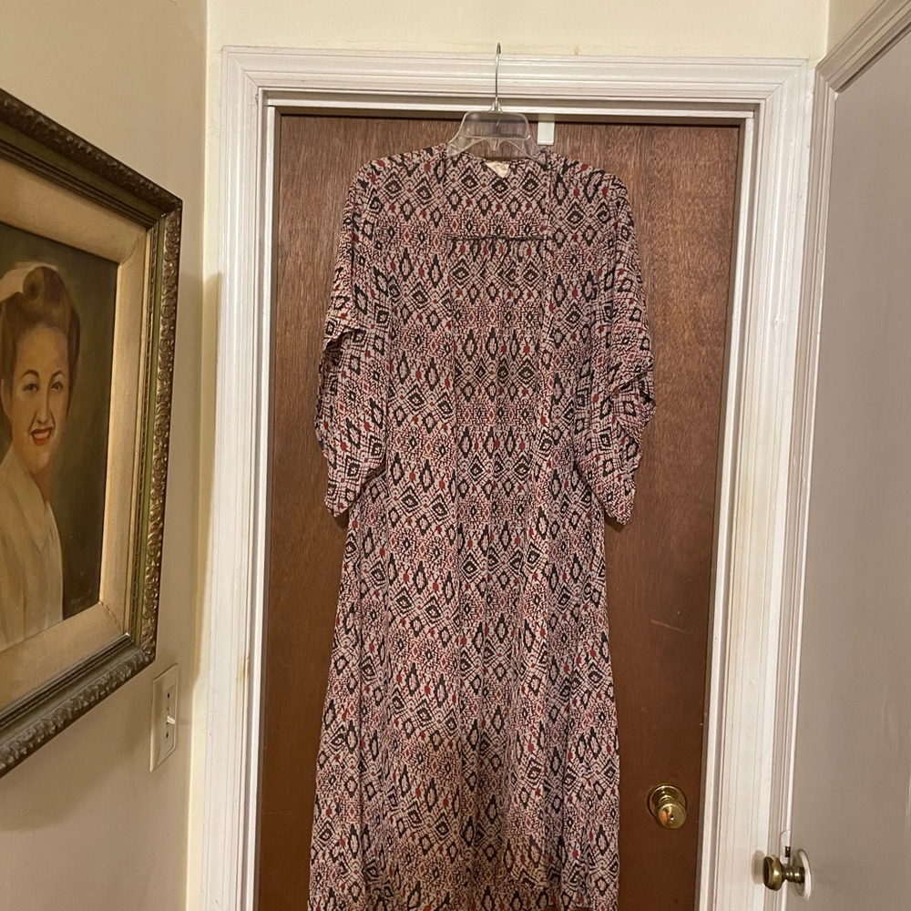 One Clothing Pink and Black Patterned Robe